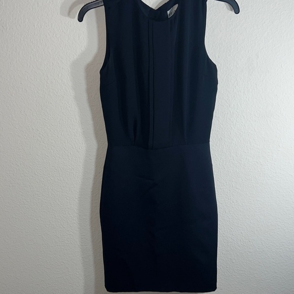 Reiss Asti navy blue pleat detailed bodice sleeveless dress women’s Side 2 - Picture 4 of 15